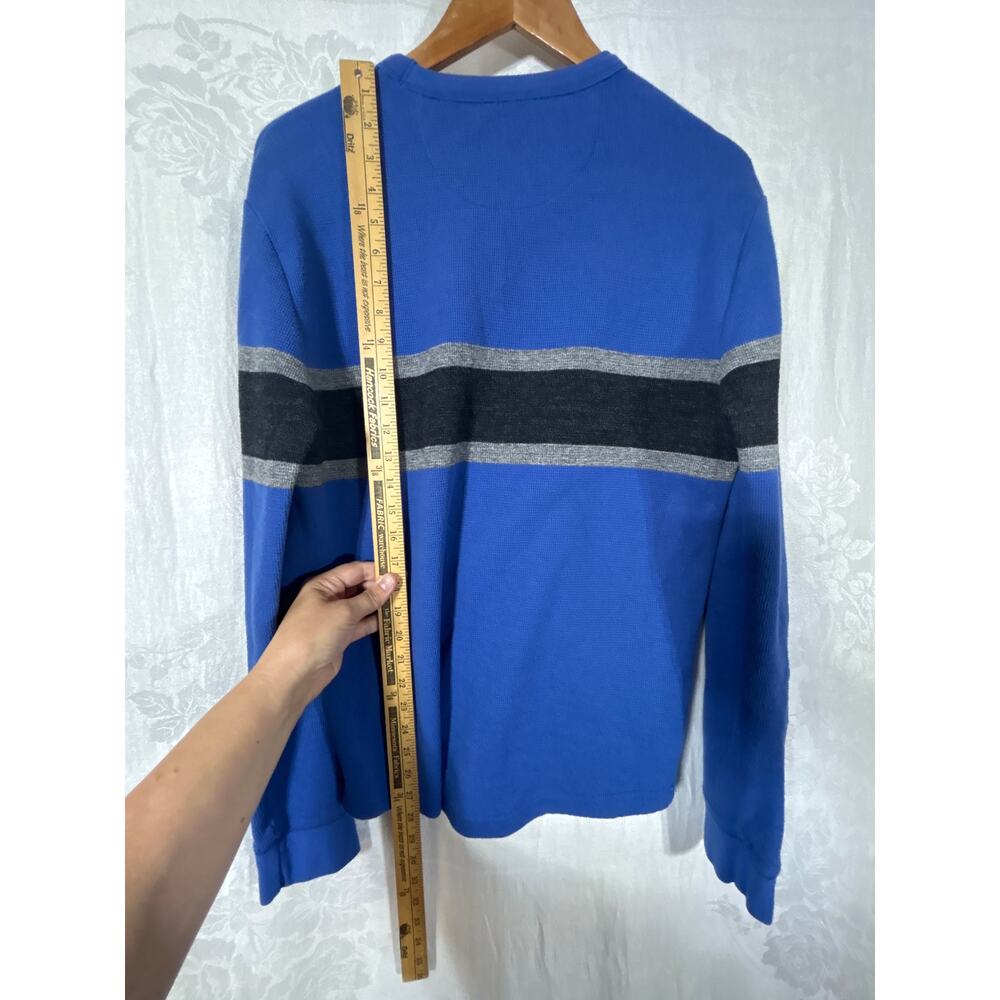 American Eagle Thermal Shirt Medium Blue Waffle Y2K Vintage - Picture 11 of 11